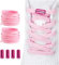 Shecret 2 Paia Lacci Elastici con Chiusura in Metallo, Lacci Senza Nodo No Tie, Durable per Bambini e Adulti, Adatti a Tutte Le Scarpe, Rosa
