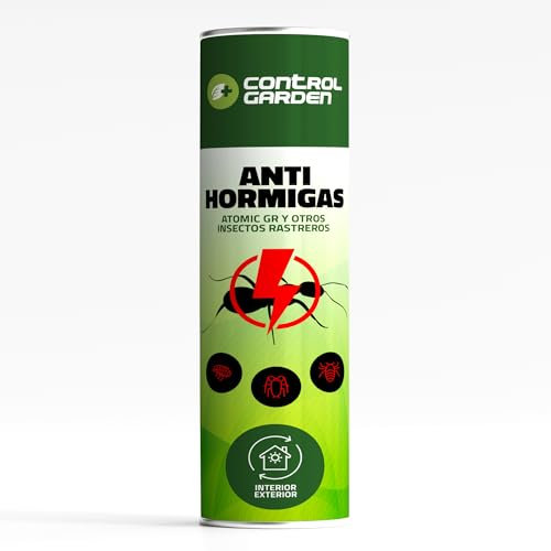 CONTROL GARDEN Insecticida Hormigas Talquera 600 gr | Antihormigas, Cucarachas, Chinches y otros Insectos Rastreros | Granulado Para Hogar y Jardin | Uso Interior y Exterior