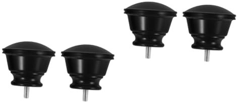 PRETYZOOM 4 Stück Vorhangzubehör Fensterbehandlung Endkappen Endstopfen Für Gardinenschiene Metall Endstücke Metall Vorhang Endkappen Gardinenstangen Stecker Endstücke Für