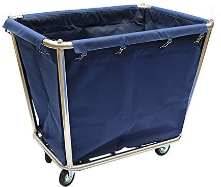 JFNHUTL Allzweckwagen Rollwagen aus Edelstahl Stoffwagen Hotelwäsche Schmutzige Kleidung Handtuchtasche Abnehmbarer Servierwagen