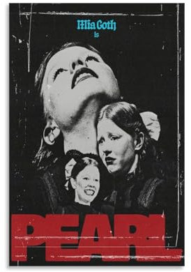 Mia Goth-Poster, Horror-Film-Poster, Leinwand, Wandkunst, Dekor, Gemälde für Zuhause, Wohnzimmer, Schlafzimmer, 50 x 75 cm, ungerahmter Stil