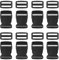 8 Stück Steckschnallen für 38 mm breite Gurtbänder, 8 Stück Tri-Glide Slide,Kunststoff Steckschnallen verstellbare Klippverschluss für Steckschließe Gurt, Beckengurt, Ersatzschnalle,Rucksackgurte