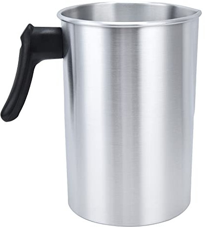 Wifehelper 3L Wax Melting Pot, Dripless Pouring Spout, Handle, Aluminum Candle Making Pitcher Double Boiler Candle Making Pitcher with Dripless Pouring Spout Design