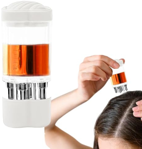 Haaröl-Applikator, Haarpflege, Kopfhautschrubber und Kopfhautmassagegerät – nachfüllbarer Haaröl-Pinselspender für Erwachsene, Freunde