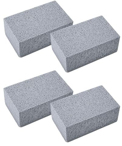 4 Bloques de Parrilla de Piedra Pómez de Limpieza Ecológica, Accesorio de Cocina, Bloque de Limpieza de Piedra para Parrilla, Parrilla Plancha Limpieza Ladrillo Bloque, para Limpiar Barbacoas