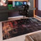 Wecon Home gewebter Gamer Teppich - Futuristisches Design, rutschfest - Perfekt für Dein Gaming-Zimmer - Quantum Warp (160 x 230 cm, schwarz)