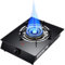 FYNNDM Gas Hob Desktop Gas Cooktop,Cast Iron Burner Triple Ring Gas Stove,Propane/Natural Gas Cooker Gas Stove LPG/NG Dual Fuel Tempered Glass，Easy To Clean(NG)
