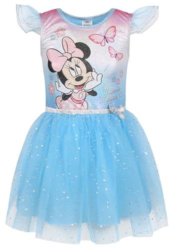 sarcia.eu Frozen Anna Elsa Tüllkleid für Mädchen, pfirsichfarben, kurzarm (DE/NL/SE/PL, Numerisch, 104, Regular, Blau)