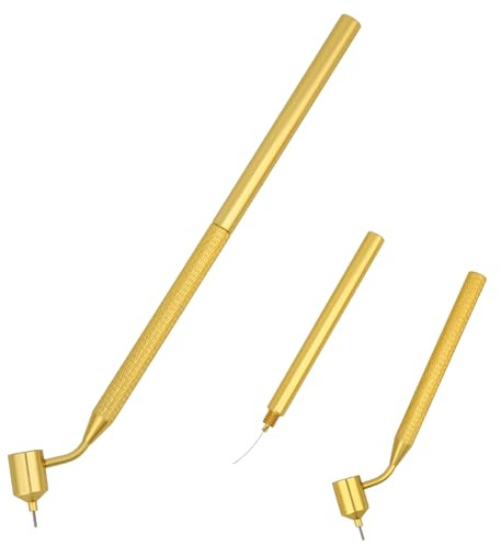 lasuroa Pennarello Verniciatura Linee Sottili da 0,5mm | Applicatore Ritocchi di Vernice per Auto Punta Dorata per la Riparazione di Scheggiature e la Cura dei Dettagli Della Vernice