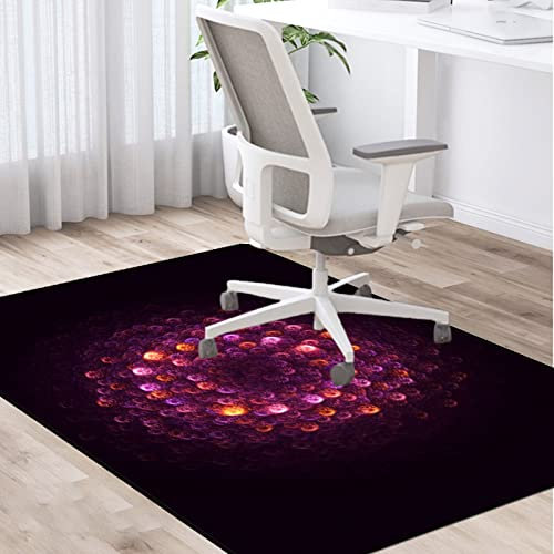 YUEKOPOU Sols recouverts de Moquette Desk Chair Mat Rectangular Carpet Protector for Gaming & Office Chairs | Durable Plastic Floor Mat for Hard Floors(G,120 * 140cm)