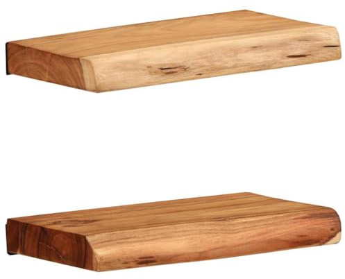 vidaXL Wall Shelves 2 pcs 30x20x3.5 cm Solid Wood Acacia