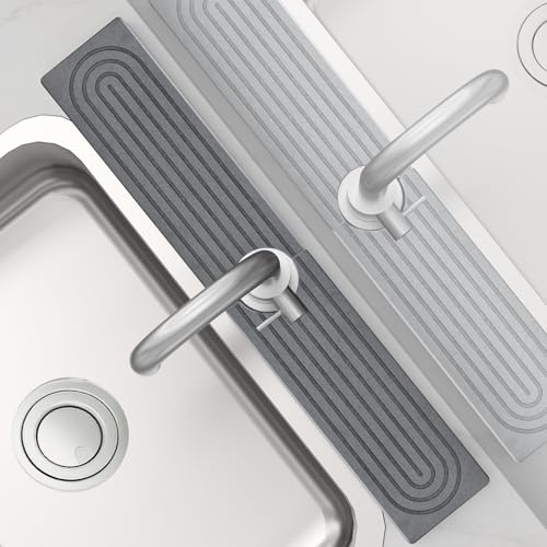 Lnopever Cocina Y BañO Diatomita Fregadero Almohadilla 23.6X3.9 Diatomita Cocina, Protector De Fregadero A Prueba De Humedad Y Salpicaduras