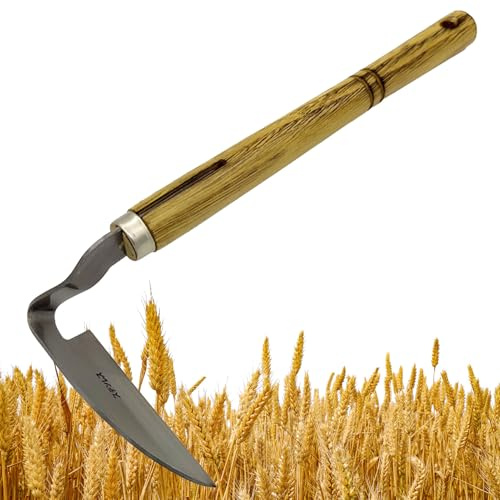 Générique Gartenwerkzeug, Sichel, Handheld – Manuelle Gartenarbeit mit Griff aus Hartholz | Falschschneider, Handwerkzeug zum Entwirren und Graben