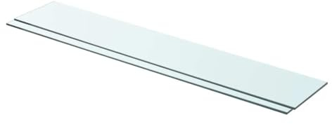 HETFTJN Juego de 2 estantes de cristal para pared de láminas, de cristal templado, 90 x 15 cm, para presentación de productos, grosor de cristal de 8 mm, capacidad de carga de 15 kg, transparente