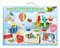 folia 930 - Bastelpapierkoffer Ganzjahr, 110 Teile - Kreativset für Kinder und Erwachsene mit Bastelpapier und Dekoelementen