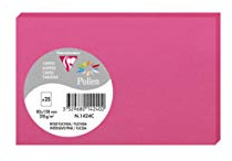 Clairefontaine 1424C Packung (mit 25 Karten Pollen, 82 x 128mm) 210g, Fuchsia