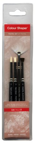 Colour Shaper Soft Ivory Tip Pastel Blending Set - Wallet of 4 (Size 2), White