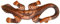 Woru Deko-Gekko MANIS, Holz, natur, verziert, Wandschmuck, Grösse:20 cm