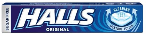 HALLS Original Sugar Free Clearing Menthol Lozenges, 33.5 g (Pack of 20) | Soothing Menthol, Vegetarian Friendly, Refreshing Original Flavour, Fast Relief
