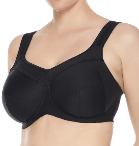 Ulla Dessous - Kate - Sport und Entlastungs-BH mit Bügel (105 I Schwarz)