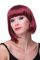 WIG ME UP - PW0114-P67 Sexy Party Perücke Bob Disco Kurz & Frech Go-Go Party Burlesque Granatrot