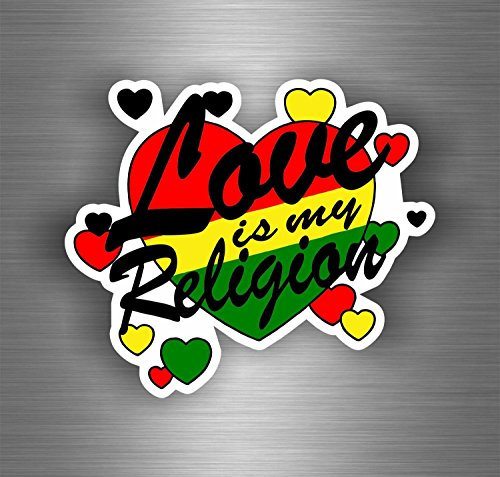 Akachafactory Selbstklebend Sticker Auto Rasta Reggae One Love Löwe Jamaikanische Flagge ref22