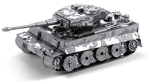 Metal Earth Fascinations Metallbausätze - Panzer Panzerkampfwagen Tiger I Tank, lasergeschnittener 3D-Konstruktionsbausatz, 3D Metall Puzzle, DIY Modellbausatz mit 2 Metallplatinen, ab 14 Jahre
