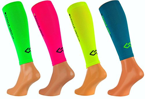 Sport Kompressions Tubes 'Under Pressure' Runattack (Kompression: 20-22mmHg) (neon grün, M Wadenumfang: 30-38cm)