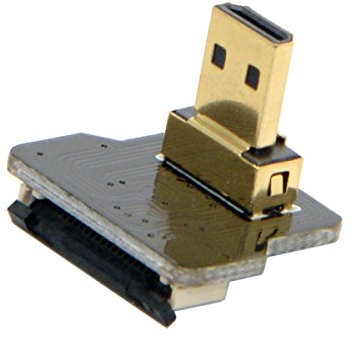 Xiwai CYFPV Micro HDMI Type D mâle coudé à 90 degrés pour FPV HDTV Photographie aérienne avec drone multicopter