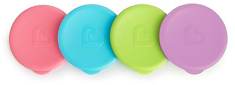 Munchkin Miracle 360 Cup Lids, 4 Count (Pack of 1), Colors May Vary **Waterproof Label's Included to Personalise Your Little One's Lids