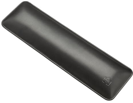 Bailey Tenkeyless by Castle - Compact Short Keyboard Leather Ergonomic Computer Wrist Rest Pad - Extra Firm Keyboard Wrist Support for Typists, Gaming, and Heavy Office Use (TKL Size, Black)