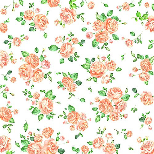 20 Servietten Rosenblüten klein apricot/Blumen/Vintage 33x33cm