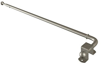 Flairdeco Tringles pivotantes Extensibles de 60 à 100 cm (2 pièces), Métal, Mat chromé, 65 x 12 x 3,5 cm