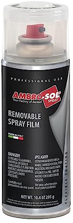 Ambro-Sol V406TL Pellicola Spray Rimovibile, Idonea su tutte le Superfici non Porose, Adatto per Carrozzeria, Arredamento, Bomboletta Spray in Banda Stagnata Riciclabile 400 ml, Trasparente Lucido
