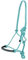 USG 15050024 Knotenhalfter, umflochtener Nasenriemen mit Glitzersteinchen, Türkis, Shetty/Pony