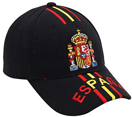ANKEL Gorras con Letra españa (Negro)