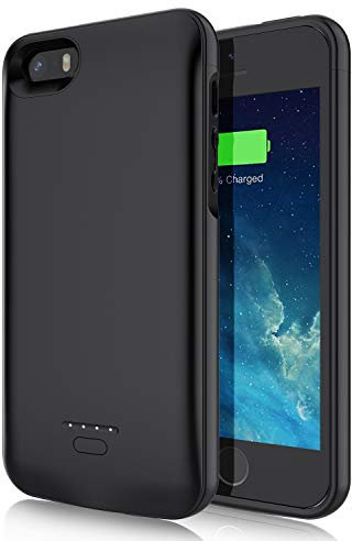 JUBOTY Custodia con batteria per iPhone SE 2016 5S 5, custodia di ricarica esterna sottile da 4000 mAh per iPhone 5 5S SE Custodia caricabatterie portatile ricaricabile (non adatta 2020 2022 SE, 5C)