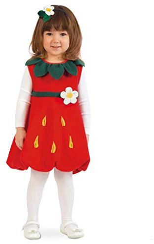 KarnevalsTeufel Erdbeer-Kostüm für Kinder Kleid mit Haarreif (104)
