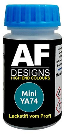Alex Flittner Designs Lackstift für Mini YA74 Oxygen Blue schnelltrocknend Tupflack Autolack