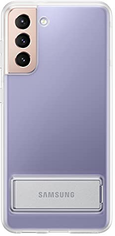 Samsung Clear Standing Cover Smartphone Cover EF-JG991 für Galaxy S21 5G Handy-Hülle, ausklappbarer Standfuß, Schutz Case, stoßfest, Transparent