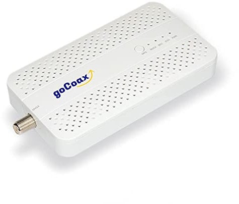 goCoax Adaptador Moca 2.5 con Puerto Ethernet de 2.5 GbE. Moca 2.5. 1x 2.5 GbE. Proporcionar Ancho de Banda de 2.5 Gbps con Cables coaxiales existentes. Blanco (Paquete único, MA2500D)..