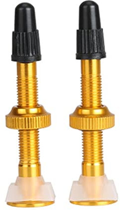 PPKZY Fahrradventile für Fahrrad Tubeless Reifenventile Mountainbike Straße Fahrradreifen Aluminiumlegierung (Color : Gold, Size : 40mm)