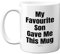 Stuff4 Divertidos regalos para papá o mamá, My Favourite Son Gave Me This - Taza de 325 ml, apta para lavavajillas, para madre o padre, día del padre, cumpleaños, día de la madre o Navidad de hijo o