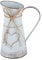 Metall Vintage Vase, Rustikal Blumeneimer, Blumeneimer Tischdeko, Vintage Rustikale Blumenvase, Einzigartiges Herzförmiges und Seildesign, Verzinkt, für Valentinstag Balkon Wohnzimmer Tischdeko