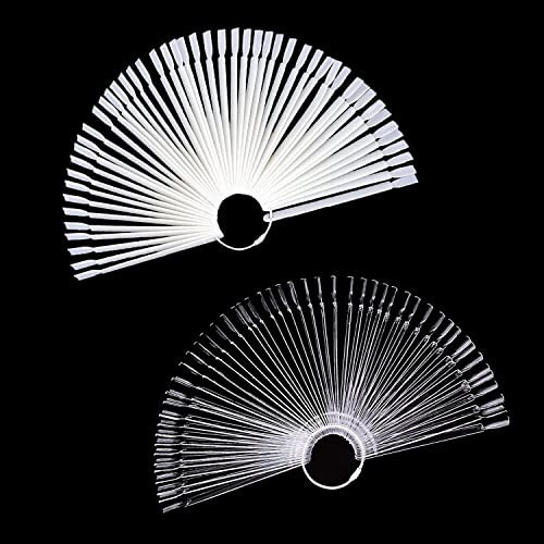 Nuancier Ongles 100 Pièces, PKOUVOO Ongles Faux Présentoir Outils de pratique des ongles Palette de couleurs Pour la conception de la pratique des ongles