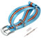 MZBUTIQ 22mm Blau/schwarz/orange Uhrenarmband Sicherheitsgurt Nylon Watch Armband für Herren Damen Gebürstete Schnalle