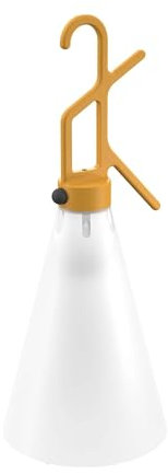 Flos Mayday Outdoor Allzweckleuchte aus Polypropylen in der Farbe Mustard-Yellow mit Haken-Griff, Maße: 53,4cm x 22,2cm, F038AABA0ZZ