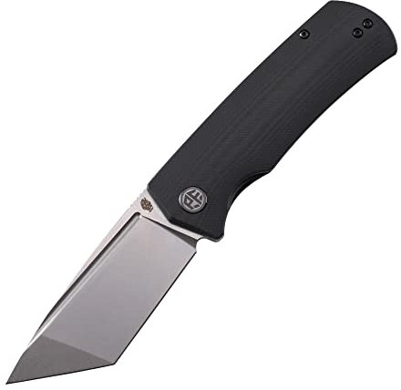 Petrified fish PFP01T Beluga Klappmesser, 3.58 K110 Stahl Klinge Micarta Griff, Mit Kugellager EDC Taschenmesser (Black Stonewashed)