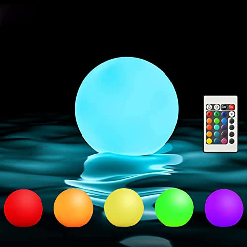 Borelor Floating Pool Lights,3-Inch USB Rechargeable & Remote Control Globe Lamp IP68 Waterproof 16 Color Change Hot Tub Bath Lights, Party Holiday Outdoor Christmas Decorations(6 Pack)