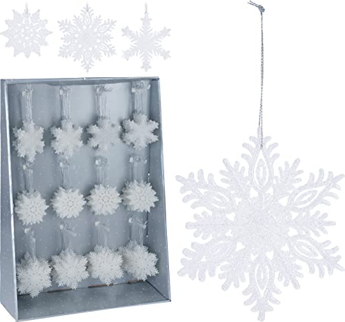 Oferta 6 colgantes navideños lazos blancos 10 cm Navidad adornos árbol